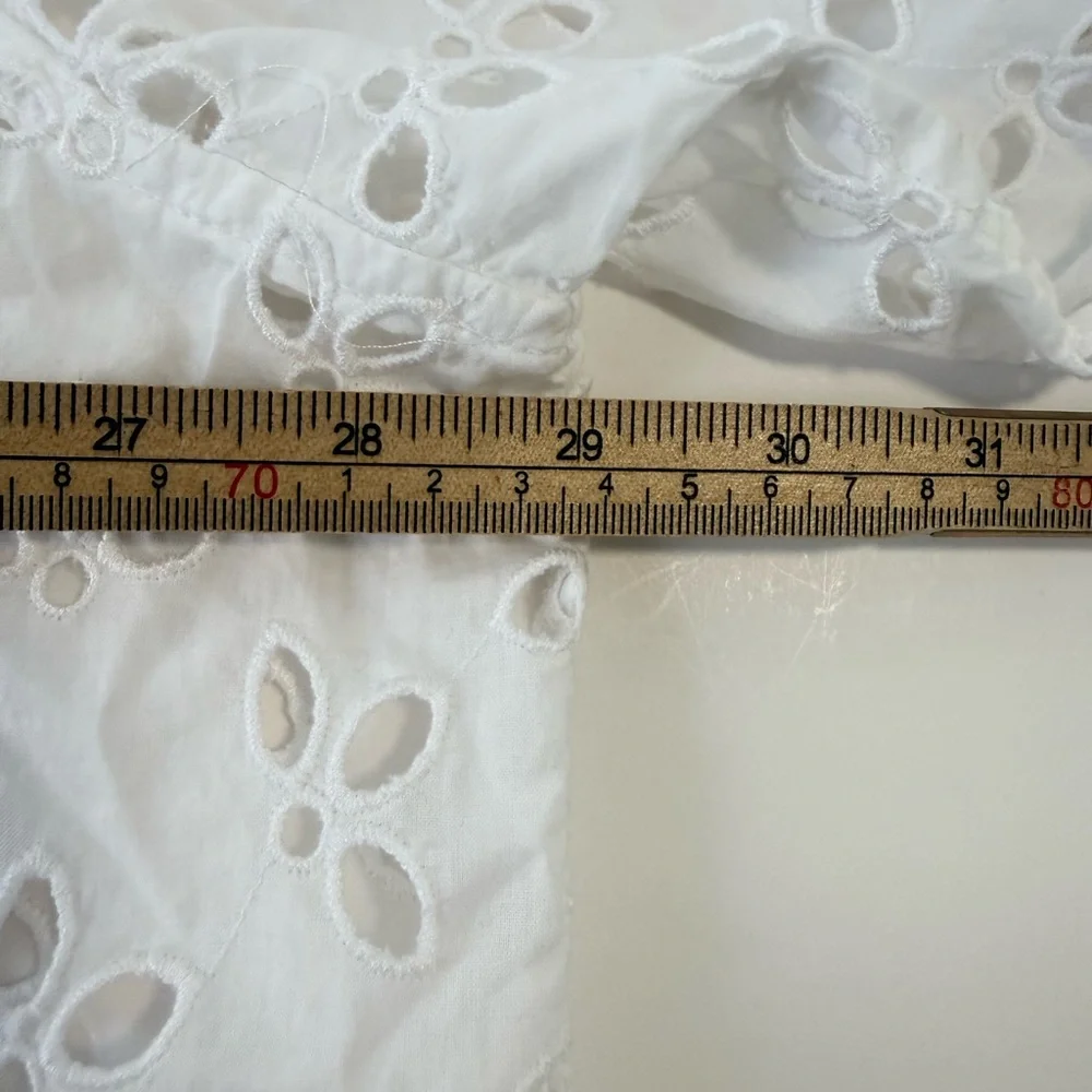 J. Crew Spring Garden Eyelet‎ 100% Cotton Blouse Top Size 24